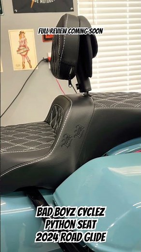 Bad Boyz Cyclez Python Seat - 2024 Road Glide Seat #harleydavidson #roadglide #saddlemen #lapera