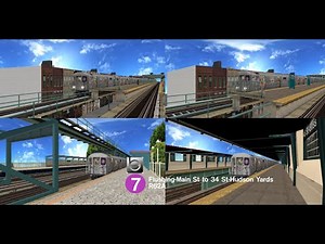 OpenBVE NYC Subway IRT Operation: R62A (7) Train from Main St-Flushing to 34 St-Hudson Yards