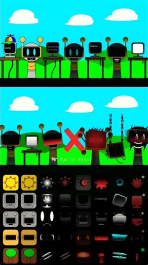 Incredibox Sprunki Battle Song 🎼 Mr. Computer x Mr. Funbot 🤡 #incredibox #sprunki #short #videoviral