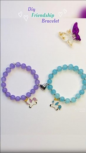 Diy Friendship Bracelet 💞 magnet bracelet #shortsfeed #bracelet #trending #diy #craft #friendship