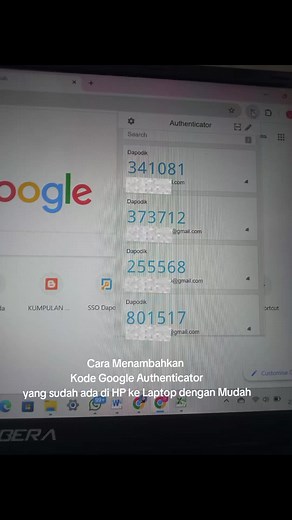 Cara Menambahkan Kode Google Authenticator ke Laptop