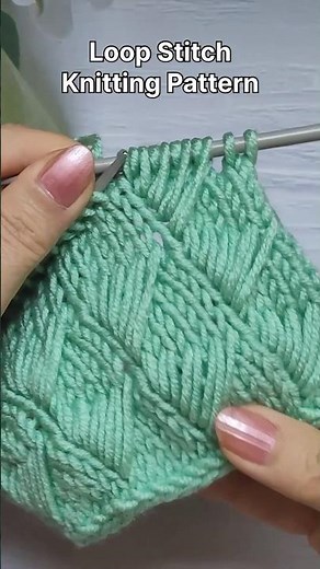 How to knit pattern with loop stitch #knittingdesign #knittingstitchpatterns #knitstitch #shorts