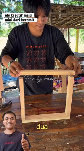 317K views · 2.5K reactions | Meja mini 2 susun dari keramik #tips #kreatif #tutorial #diy #trendingreels #reelsfacebook #reels #fyp #vidioviral #reelsfyp #reelsviral #diytools #tools #trick #shortvidio #homemade | Perdy Banne | Facebook