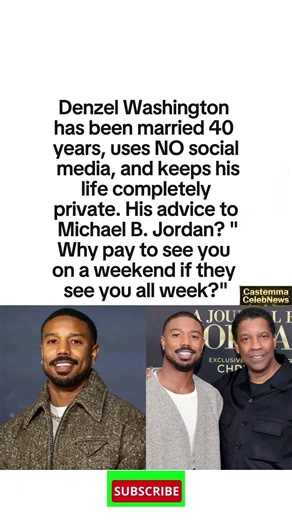 Denzel: 40 Years, Zero Drama 👑#Shorts #DenzelWashington #MichaelBJordan #marriage #relationship