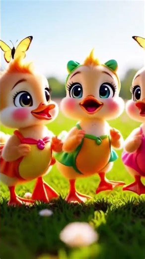 Three Little Ducklings Singing Song 🦆💕