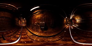 VR 360 old subway metro tunnel