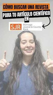📚📌¿Cómo buscar una revista para tu artículo científico en Scimago Jr? Paso a paso #word