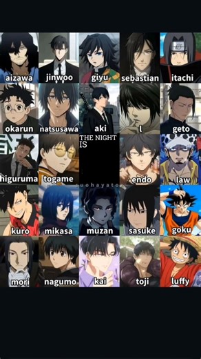 Black hair anime character s...