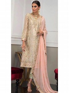 AROMA Fabric Organza,Chiffon & Banarsi Embroided Essence...