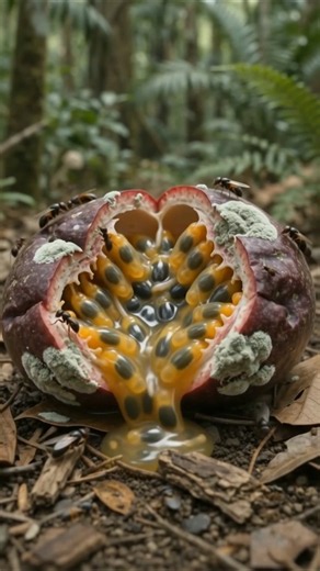 The Incredible Life Cycle of a Passion Fruit 🌿 #nature #timelapse #fruit