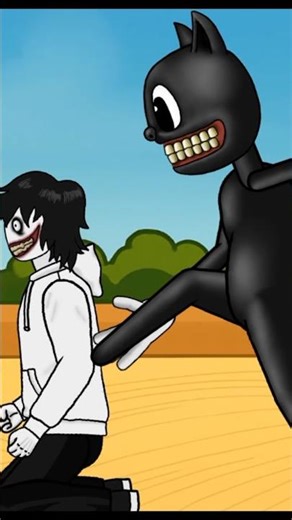 Jeff the killer vs big cat #animation #comedy