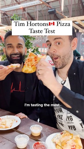 17K views · 69 reactions | Drive-thru pizza at Tim Hortons!? 樂 Will you try it? I brought @magicmclive to taste it with me! As a wedding MC he’s had his share of late night eats! @timhortons  #timhortons #pizza #canadian #canada #canadianpizza #timhortonspizza #foodreview #foodcritic #foodeh #tastetest | Joseph's Vlog | Facebook