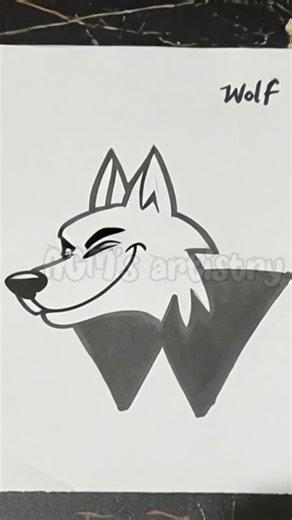 How to W Draw wolf 🐺 Step by Step #shorts #trending #viral