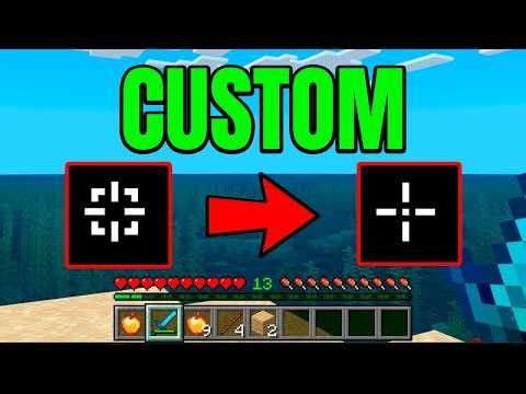 CÓMO CAMBIAR la MIRA en Minecraft Bedrock 🎯✨ | Custom Crosshair