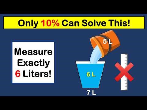 Measure Exactly 6L with 5L & 7L Unmarked Buckets! | (Genius Math Puzzle)