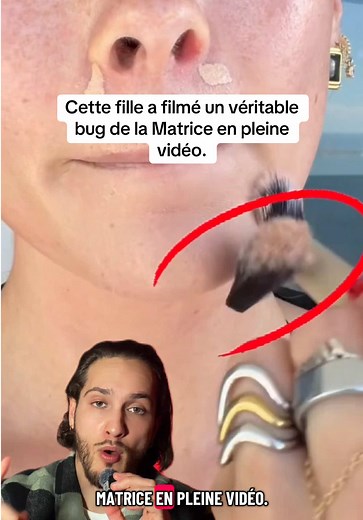 Cette fille a filmé un véritable bug de la Matrice en pleine vidéo.#matrice #matrix #mystere #etrange