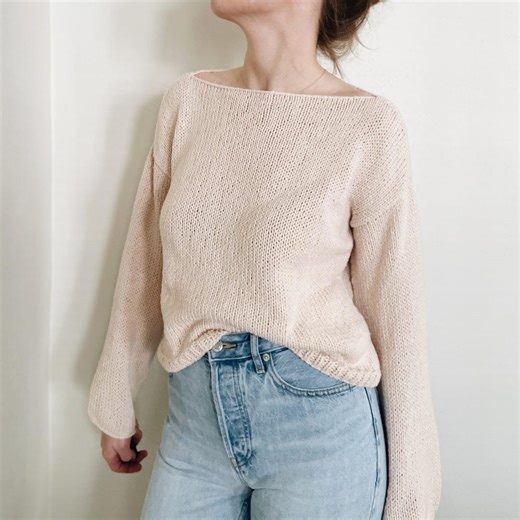 Knitting Pattern | the Sadie | Lightweight Oversized Knit Pullover Sweater Top Jumper Easy Knitting Pattern - Etsy UK