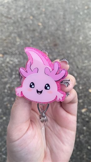 Mrsbsco on Instagram: "Pink Axolotl Badge Reel #walkyourpetmonth #badgereels #axolotl #axolotlaquarium #loveaxolotl"