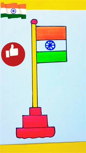 Jan Gan Man | 🇮🇳 india flag drawing | independence day drawing #shorts #art #flag