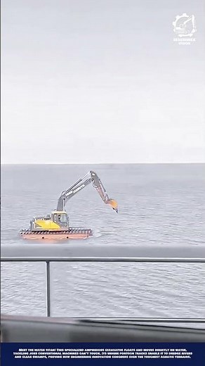 Floating Excavator - Pontoon Tracks for Unmatched Stability on Swamp and Water