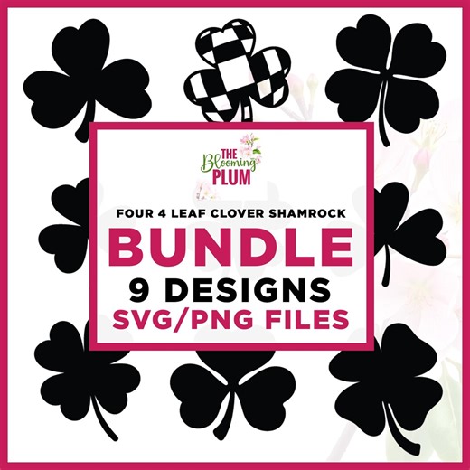 Four 4 Leaf Clover Shamrock Bundle SVG, St Patrick Svg, Cricut, Sublimation, Irish Sayings Svg, Clover Svg, Vector Graphic Design, Vinyl - Etsy