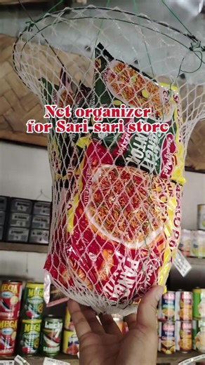 Hanging net Organizer #organizerideas #sarisaristore