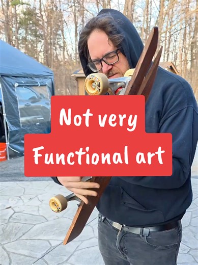 I guess this wasn't very functional art #skateboard #custommade #fail #functionalart