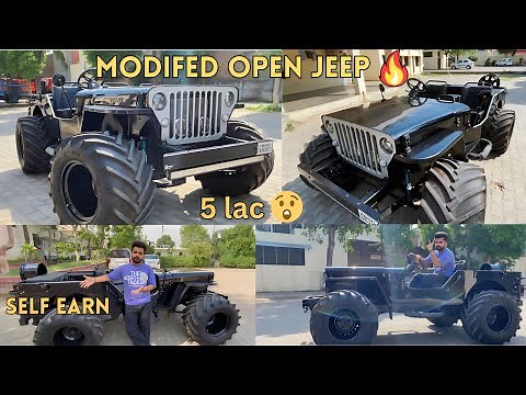 Willys Jeep Modified with Monster Tyres || Full detailed ownership review || Open jeep ||Carintro