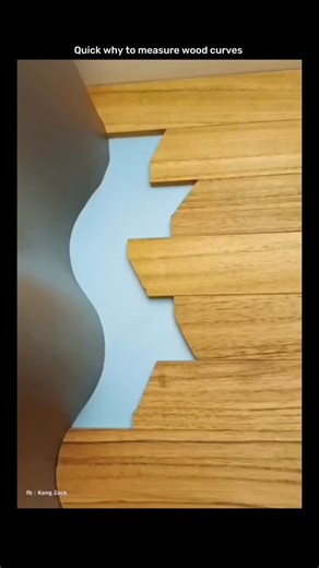 explain everything on Instagram: "The post is a 16-second video tutorial showing hands using a flexible blue strip and marker to trace and measure irregular curves on wooden planks, enabling precise cuts for woodworking projects. This technique leverages a bendable ruler that holds its shape, a standard tool in carpentry as noted in woodworking resources like Wood Magazine, minimizing errors and material waste. Posted by environmental science researcher Sarahh on November 21, 2025, it quickly am
