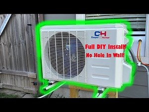 No Hole In Wall Mini-split Air Conditioner FULL Install