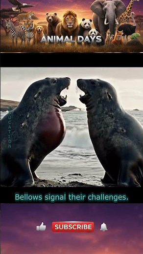 The Brutal Roar: Elephant Seals Fight for Their Lives | Animal Days #Animals #Wildlife #Nature