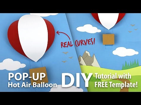 Hot Air Balloon Pop-Up Card Tutorial with FREE template