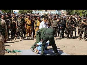 Nine 'spies' shot dead in brutal public execution after 'sham trial' in Yemen