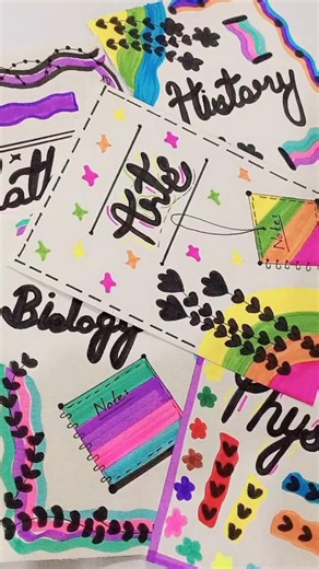 Beautiful Title Pages in easy way 💝ll 🌸 #art #titlepage #creativecontentcreator
