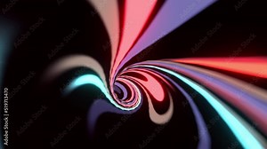 Abstract loop radial flicker multicolored futuristic vortex tunnel flicker and burst. 4K 3D rendering futuristic mesh tunnel vj loop. Journey through the sci-fi matrix