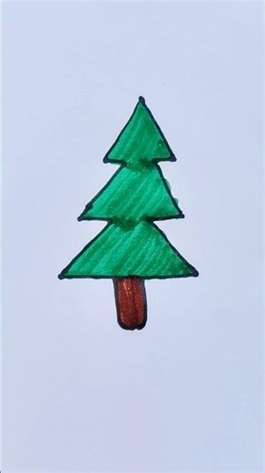 Christmas tree 🎄 drawing for kids #christmastree #drawing #youtubeshorts #viral #art #kids #ytshorts