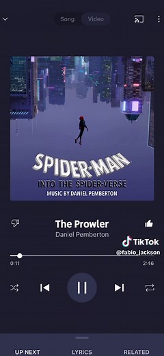 The Prowler- Daniel Pemberton (from the movie Spider man: into the spider verse) #fyp #fyppppppppppppppppppppppp #movie #backgroundmusic #spiderman