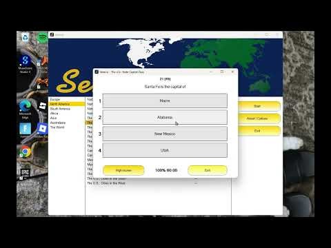 [WR] Seterra Desktop - US States Capital Quiz in 1:07