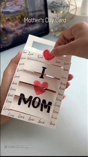 DIY Mother's Day Card ❤️ | Easy Handmade Card for Mom | Beautiful Paper Craft #Shorts