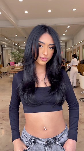 Flippy Long Layered and Glossy Hair Transformation