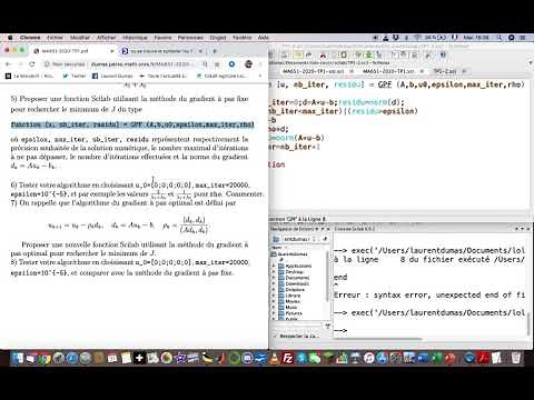 Optimisation avec Scilab: méthodes de gradient