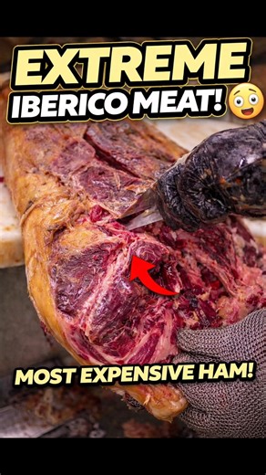 EXTREME Iberico Ham Process! 😱🔥 World’s Most Expensive Meat? #iberico #jamon #streetfood #foodfacts
