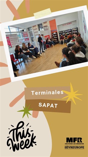 📆 Une semaine en Bac Pro SAPAT à la MFR Sèvreurope Les terminales SAPAT sont partis à la découverte de la CJM et d’UnisCité 🌟 Une belle immersion dans le monde de l’engagement et de la solidarité, avec de chouettes échanges ! Et ce n’est pas tout… Les élèves ont aussi visité le GEM de Bressuire 💬 Un grand merci pour l’accueil hyper chaleureux et les supers moments partagés. On a adoré découvrir ces lieux riches en rencontres et en valeurs humaines 🤝 #sapat #découverte #solidarité #cjmbressui
