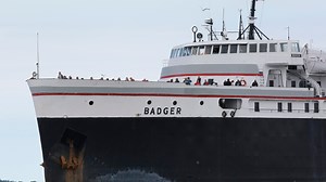 SS Badger arrives in Manitowoc first time this year