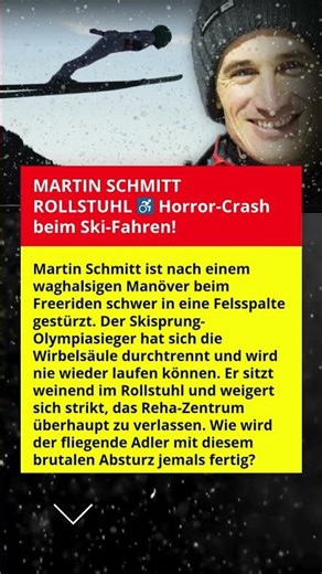 Martin Schmitt Rollstuhl Unfall Skifahren