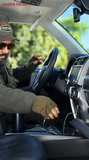 Jump start vehicles up to 3.5L gas or 2.4L diesel engines up to 30 times per charge with a compact and safe charger that fits in a glovebox. | Harbor Freight