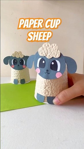 easy paper cup sheep #freetemplate #papercraftideas #eastercraft #easycraft #kidscrafts #funcrafts