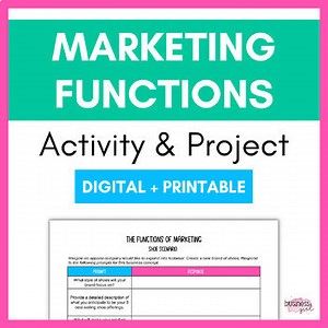 The Functions of Marketing Scenario Activity & Project | Real-World Application