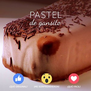 8M views · 22K reactions | Una suave capa de HELADO y con una IRRESISTIBLE cubierta de CHOCOLATE, ¡El pastel de GANSITO es toda una revelación! > https://goo.gl/OYmwbP | kiwilimón | Facebook