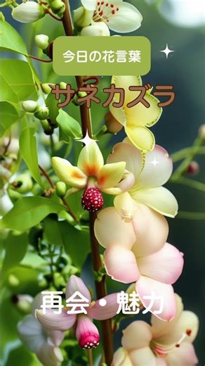花言葉で心をリセット❤️ #花言葉 #100日チャレンジ #毎日配信 #今日の花言葉 #サネカズラ